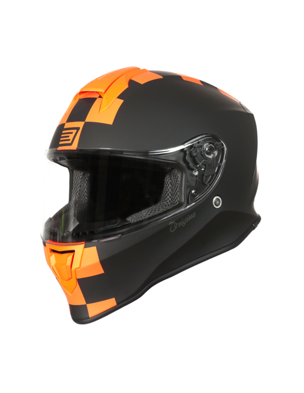 Casco Moto Integrale Origine DINAMO CONTEST Arancio Opaco Nero