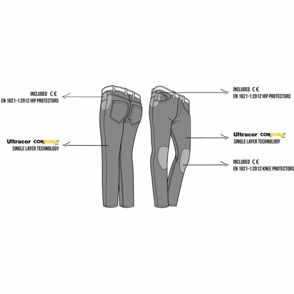 JEANS MOTO DONNA PMJ  SPRING NERO AA