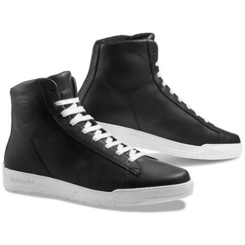 Scarpe Sneaker PELLE Moto  Stylmartin CORE WP Nero Bianco