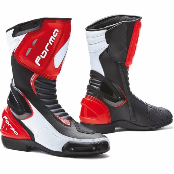 STIVALI MOTO RACING FORMA FRECIA ROSSO BIANCO NERO