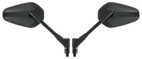 Coppia Retrovisori Universali Retrovisore Plastica-Supporto Acciaio M10 Destro - Specchio : 135 x 80mm