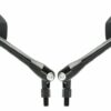 Coppia Retrovisori Universali Retrovisore Plastica-Supporto Acciaio M10 Destro - Specchio : 135 x 80mm