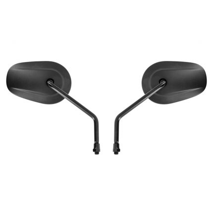 MIR9129 Coppia Retro Universali Retrovisore e Supporto Acciaio M10 Destro - Specchi