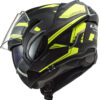 Casco LS2 FF900 VALIANT II REVO con mentoniera ribaltabile Nero opaco Giallo fluo