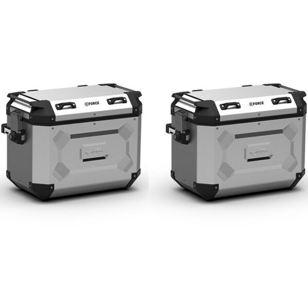 COPPIA DI VALIGIA LATERALE  ALLUMINIO KAPPA KFR37 ARGENTO