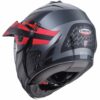 Casco Moto Modulare Omologato P/J Caberg TOURMAX X SARABE Grigio Opaco Nero Rosso
