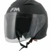 CASCO MOTO DOPPIO VISIERA MICROJET FM MATT BLACK /