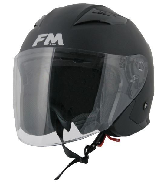 CASCO MOTO DOPPIO VISIERA MICROJET FM MATT BLACK /