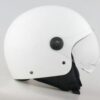 CASCO DEMI JET VISIERA SOGOMATA MONOCOLORE BIANCO LUCIDO 22/06