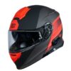 CASCO MODULARE ORIGINE DELTA BLUETOOTH INTEGRATO ROW FLUO RED TITANIUM MATT