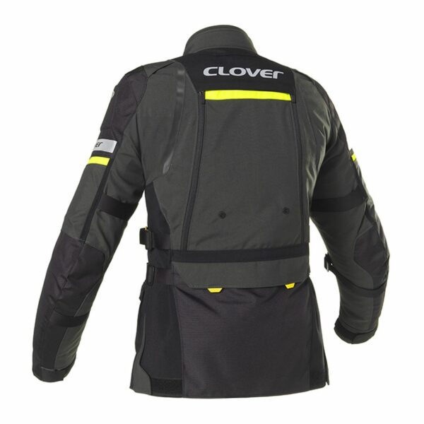 Giacca Moto Clover Gts-4 Wp 3 Strati Predisposta Airbag Grigio Giallo