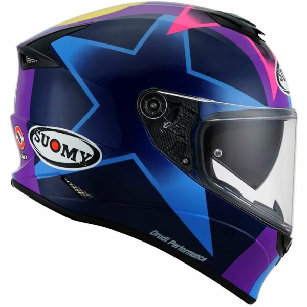 CASCO MOTO INTEGRALE SUOMY STELLAR BASTIANINI REPLICA BLU VIOLA OPACO