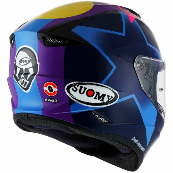 CASCO MOTO INTEGRALE SUOMY STELLAR BASTIANINI REPLICA BLU VIOLA OPACO