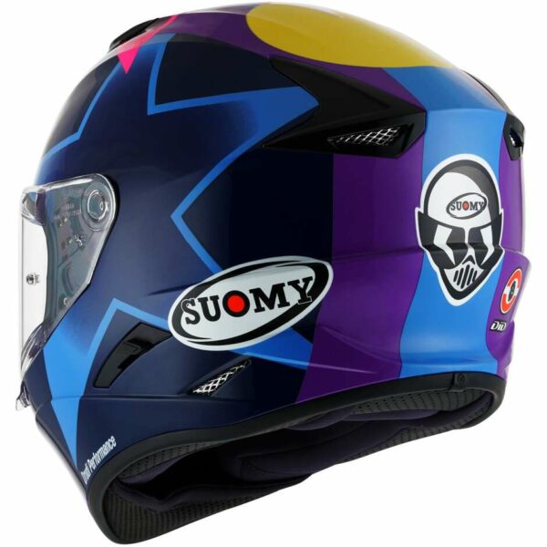 CASCO MOTO INTEGRALE SUOMY STELLAR BASTIANINI REPLICA BLU VIOLA OPACO