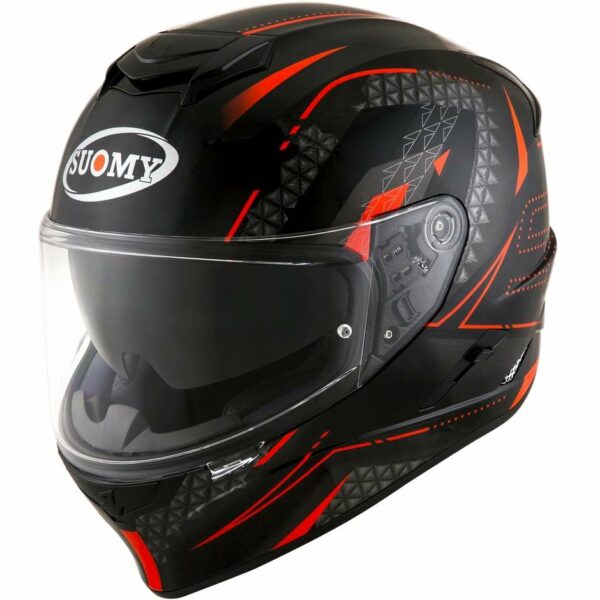Casco Moto Integrale Suomy STELLAR SHADE Nero Rosso Lucido