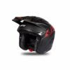 Casco Moto Jet Ufo SHERATAN Nero Rosso Opaco