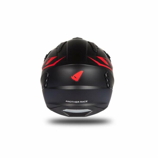 Casco Moto Jet Ufo SHERATAN Nero Rosso Opaco