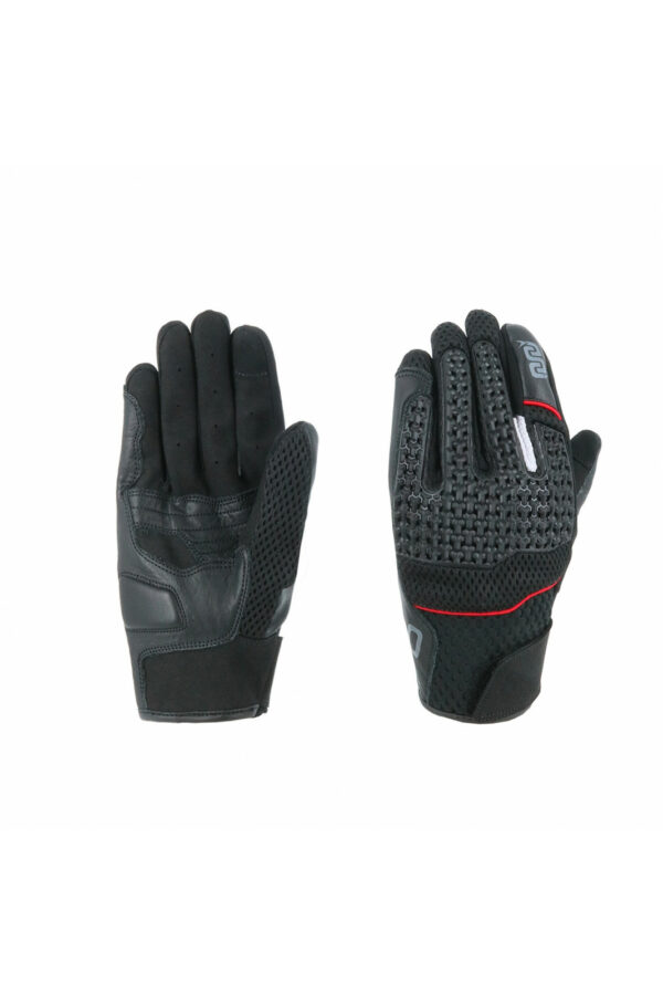 GUANTI MOTO MAD MAN NERO ROSSO ESTIVI OJ G223