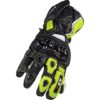 Guanti Moto In Pelle  Sportivi Ls2 SWIFT Nero Giallo Fluo