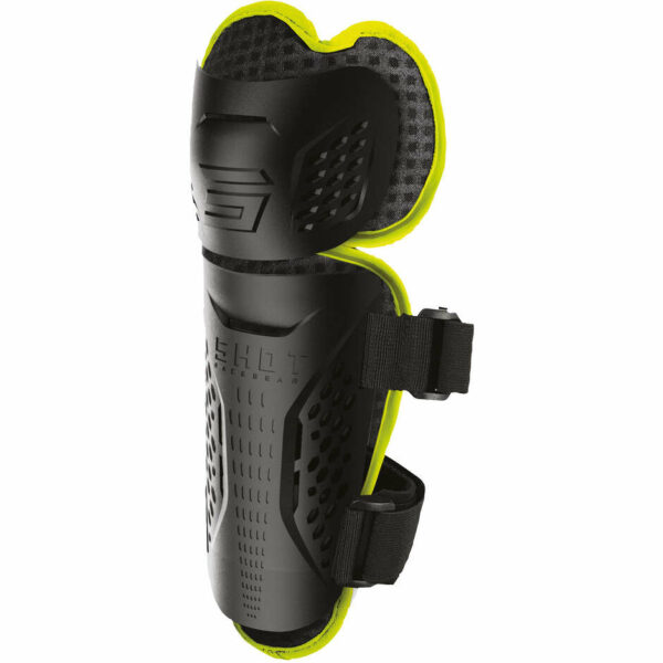 Ginocchiera Moto Cross Enduro Shot OPTIMAL KNEE Nero Giallo