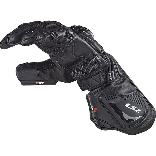 Guanti Moto In Pelle Sportivi Ls2 SWIFT Nero