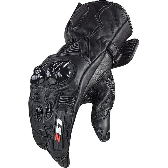 Guanti Moto In Pelle Sportivi Ls2 SWIFT Nero