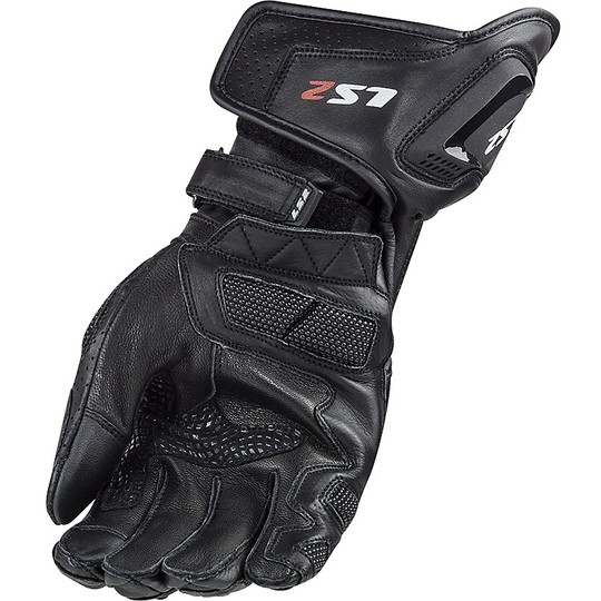 Guanti Moto In Pelle Sportivi Ls2 SWIFT Nero