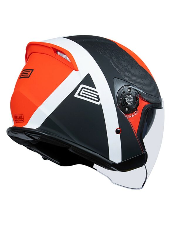 CASCO MOTO ORIGINE PALIO 2.0 + BLUETOTH HYPER BLACK FLUO RED MATT