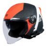 CASCO MOTO ORIGINE PALIO 2.0 + BLUETOTH HYPER BLACK FLUO RED MATT
