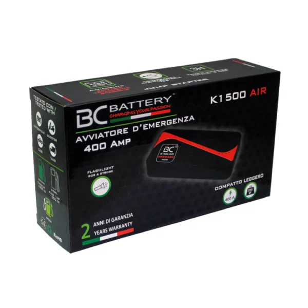 AVVIATORE D'EMERGENZA MOTO/SCOOTER/MACCHINA JUMPSTARTER K1500