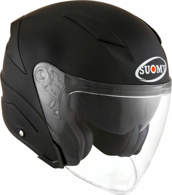 CACSO MOTO SUOMY IN FIBRA SPEEDJET PLAIN NERO OPACO