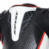 TUTA MOTO Intera In Pelle Spyke ARAGON RACE Bianco Nero Rosso Fluo