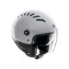 CASCO MOTO JET TUCANO URBANO EL TOP BIANCO GHIACCIO LUCIDO