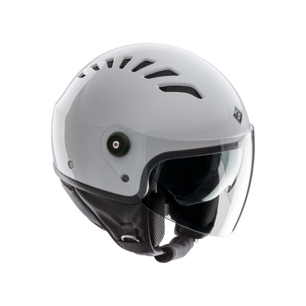 CASCO MOTO JET TUCANO URBANO EL TOP BIANCO GHIACCIO LUCIDO