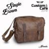 BORSA LATERALE UNIVERSALE SINGOLA “NEVADA” BROWN IN MORBIDA VERA PELLE CON TRACOLLA