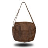 BORSA LATERALE UNIVERSALE SINGOLA “NEVADA” BROWN IN MORBIDA VERA PELLE CON TRACOLLA