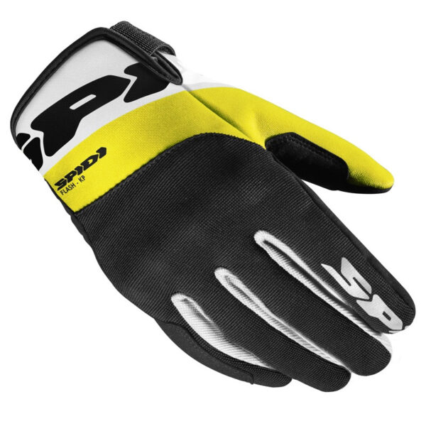 Guanti Moto Spidi Flash-Kp nero giallo fluo