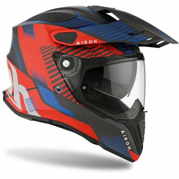 CASCO MOTO TOURING AIROH COMMANDER BOOST ROSSO BLU OPACO