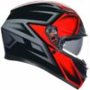 Casco Moto Integrale Agv K3 COMPOUND NERO/ROSSO