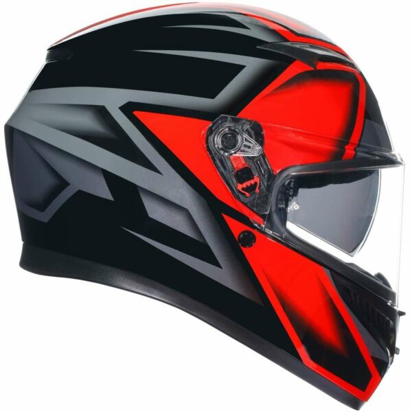 Casco Moto Integrale Agv K3 COMPOUND NERO/ROSSO