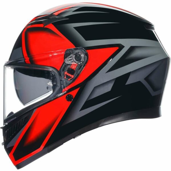 Casco Moto Integrale Agv K3 COMPOUND NERO/ROSSO