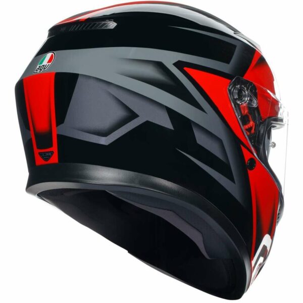 Casco Moto Integrale Agv K3 COMPOUND NERO/ROSSO
