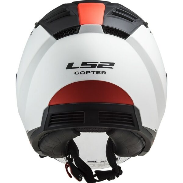 Casco Moto Jet Doppia Visiera Ls2 OF600 Copter URBANE Bianco Rosso Opaco