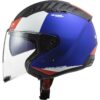 Casco Moto Jet Doppia Visiera Ls2 OF600 Copter URBANE Blu Rosso
