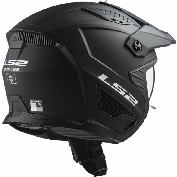 CASCO MOTO JET LS2 OF606 DRIFTER SOLID NERO OPACO
