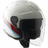 Casco Moto Jet Tucano Urbano EL MAX Bianco/Rosso/Blu Graphic-A Lucido ECE 22.06.