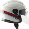 Casco Moto Jet Tucano Urbano EL MAX Bianco/Rosso/Blu Graphic-A Lucido ECE 22.06.