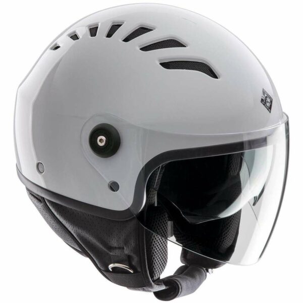 CASCO MOTO JET TUCANO URBANO EL TOP BIANCO GHIACCIO LUCIDO