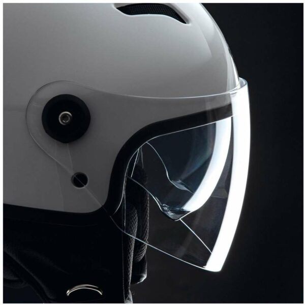 CASCO MOTO JET TUCANO URBANO EL TOP BIANCO GHIACCIO LUCIDO