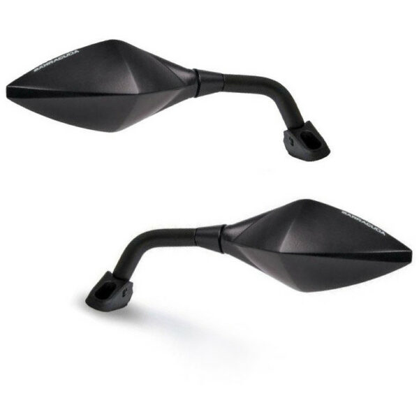 Coppia Specchi Retrovisori Moto da Carena BARRACUDA RACE NERO